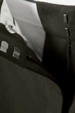 Dark Brown - Low Rise Wide Leg Pleated Suiting Trousers - 5