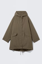 Khakibraun - Oversized Parka mit herausnehmbarem Futter - 6