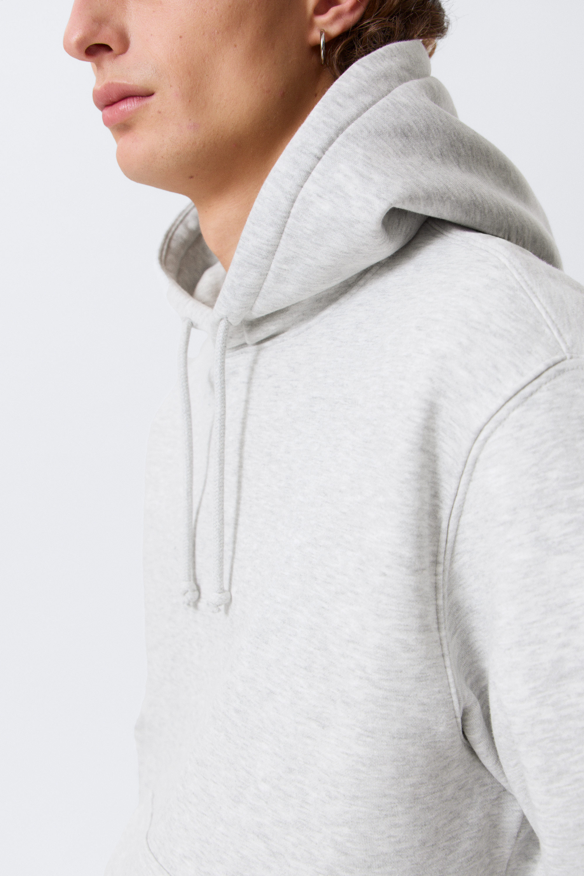 Grey Melange - Classic Hoodie - 3