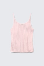 Rose clair - Débardeur en maille texturée - 3