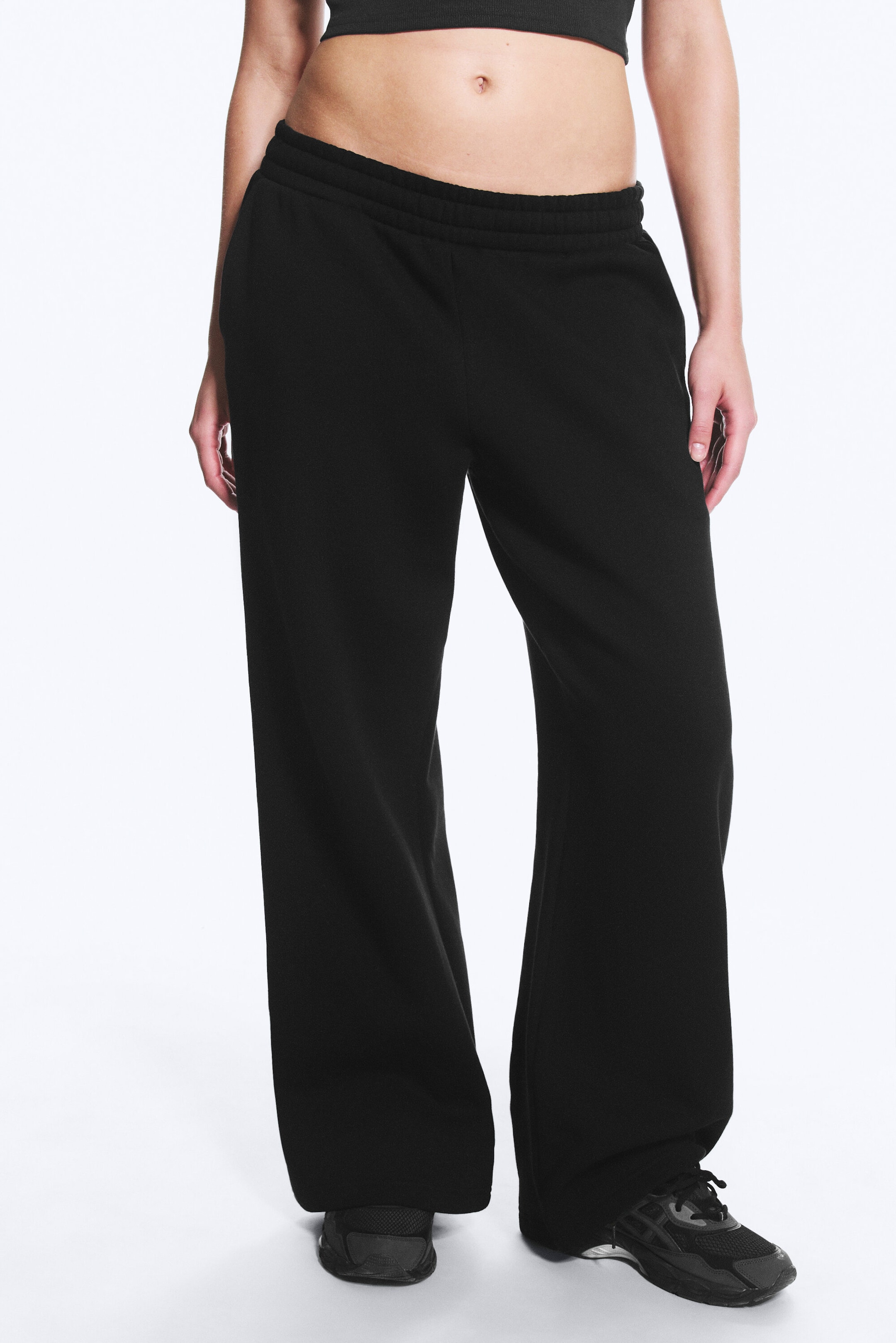 Black - Loose Long Heavyweight Sweatpants - 3
