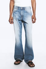 Stallion Blue - Mittelblau - Mercury Mid Waist Relaxed Bootcut Jeans - 1