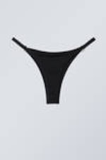 Black - Pierced Bikini Bottoms - 0