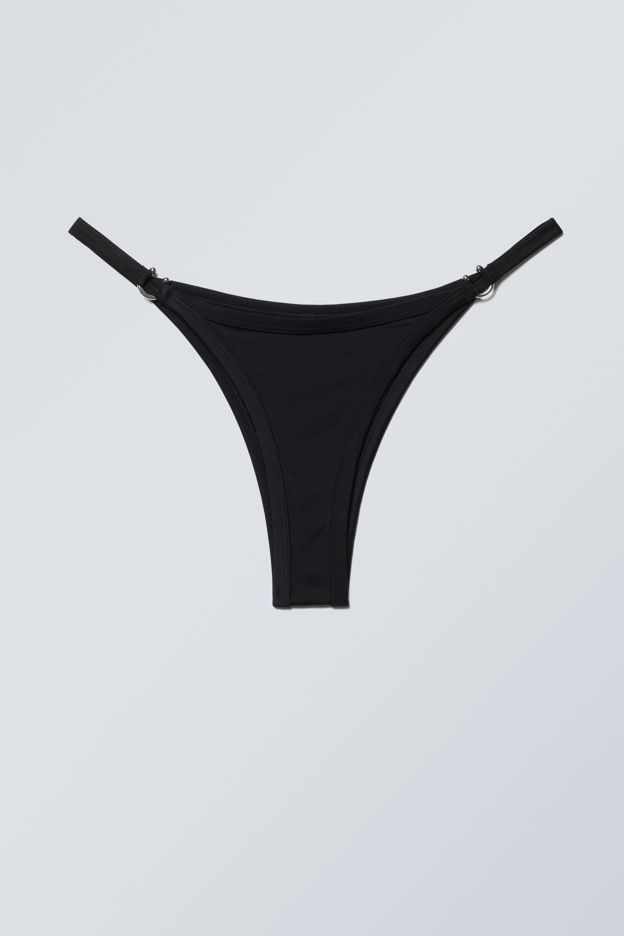 Svart - Piercade bikinitrosor - 0