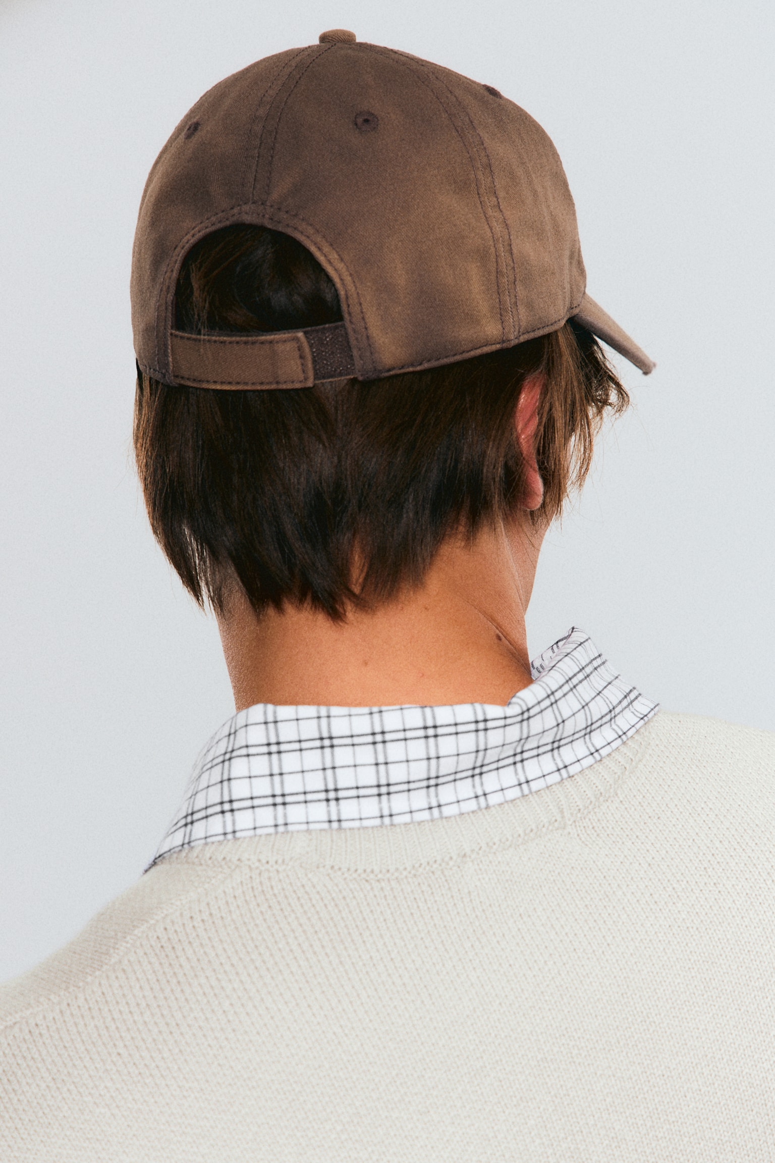 Gorra de béisbol de sarga de algodón - Marrón lavado - 4
