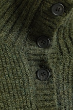 Dunkles Khakigrün meliert - Cardigan mit Knöpfen - 1