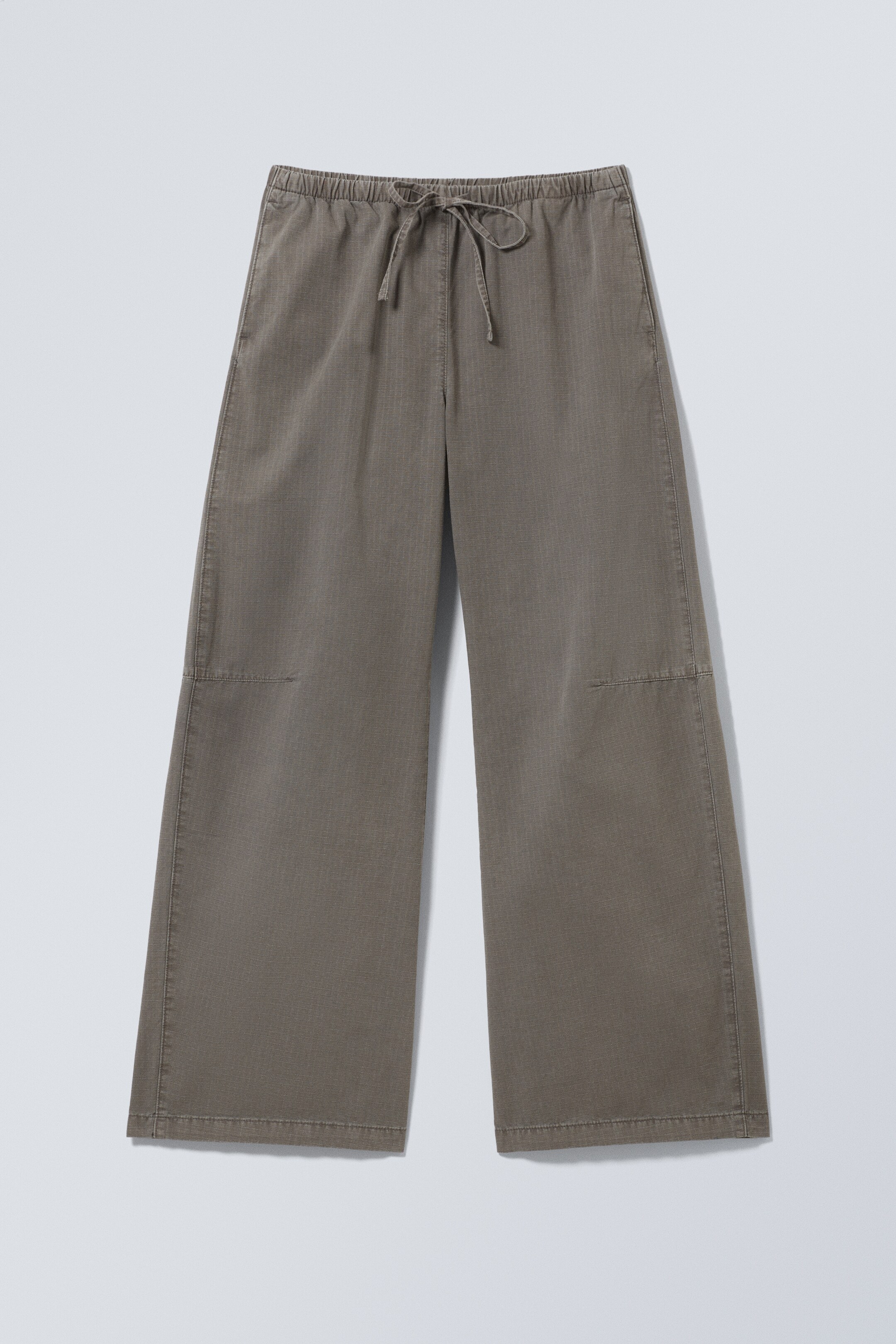 View larger image: Loose Fit Washed Ripstop Trousers - Dark Mole - Ladies | H&M GB 1