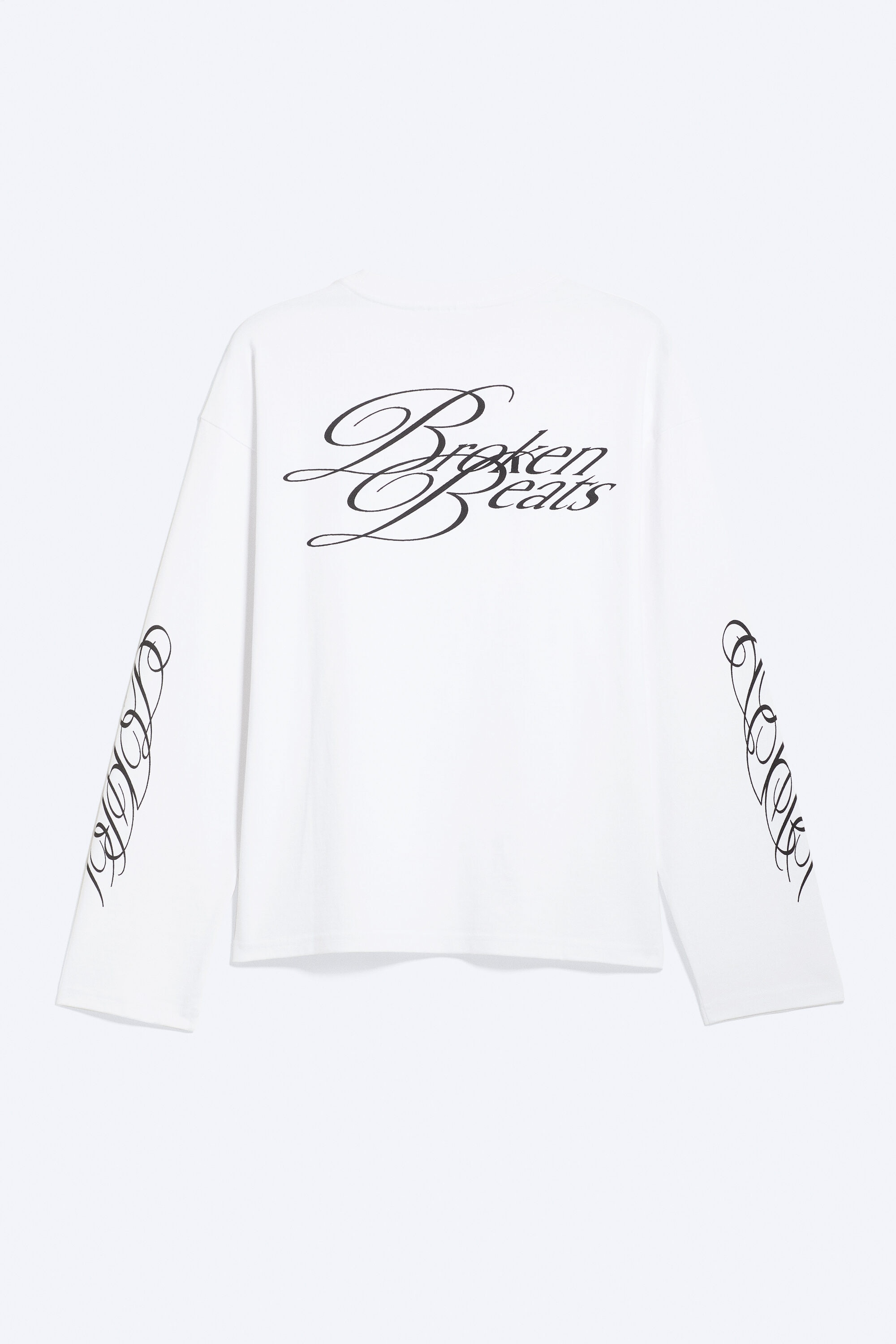 great boxy graphic long sleeve t-shirt - White - Broken Beats