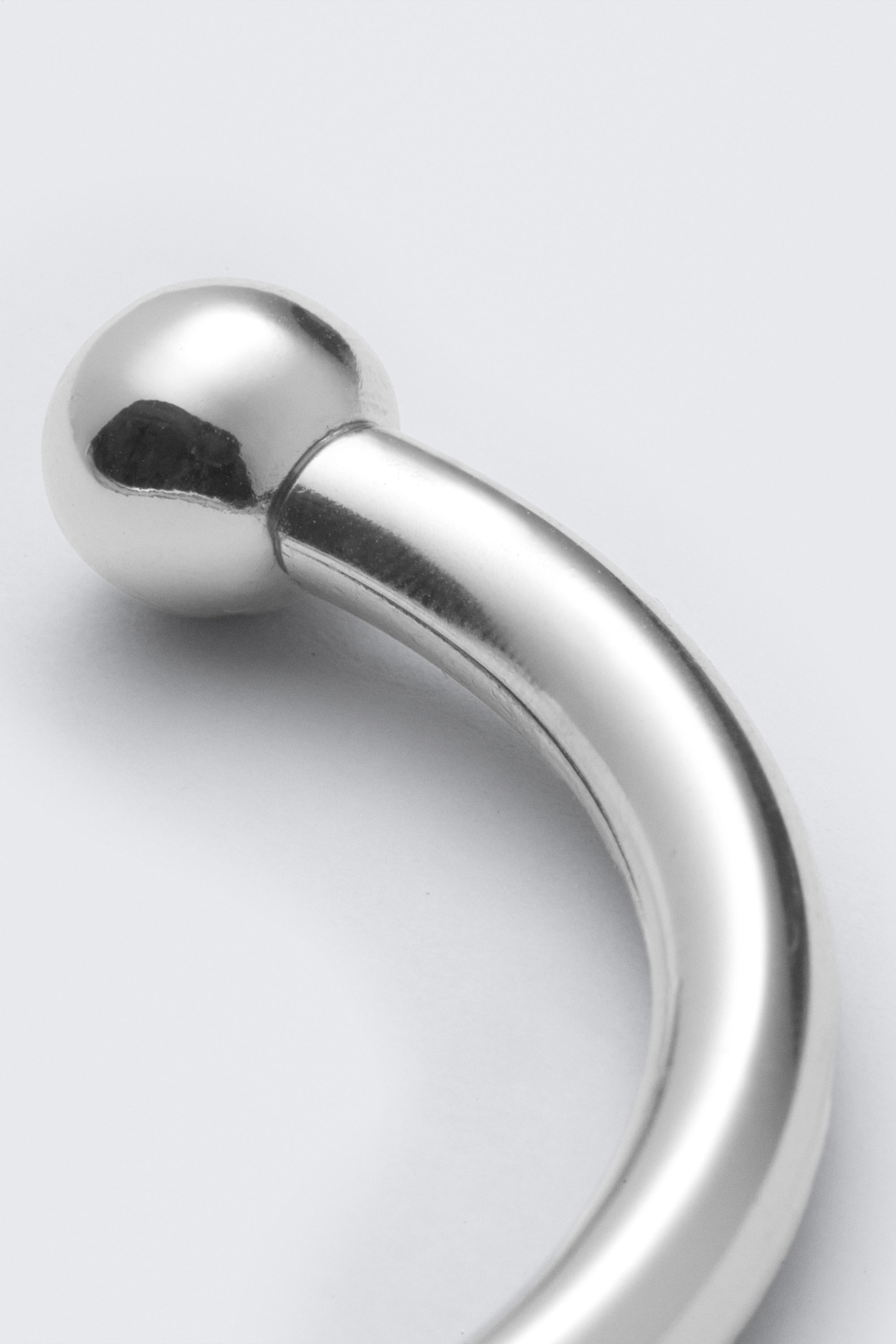 Silver - Polished Open Cuff Bracelet - 2