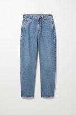 Mittelblau - Lockere Mom-Jeans Float mit hohem Bund - 0