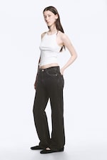 Tuned Black - Black - Moon Mid Rise Regular Bootcut Leg Jeans - 1