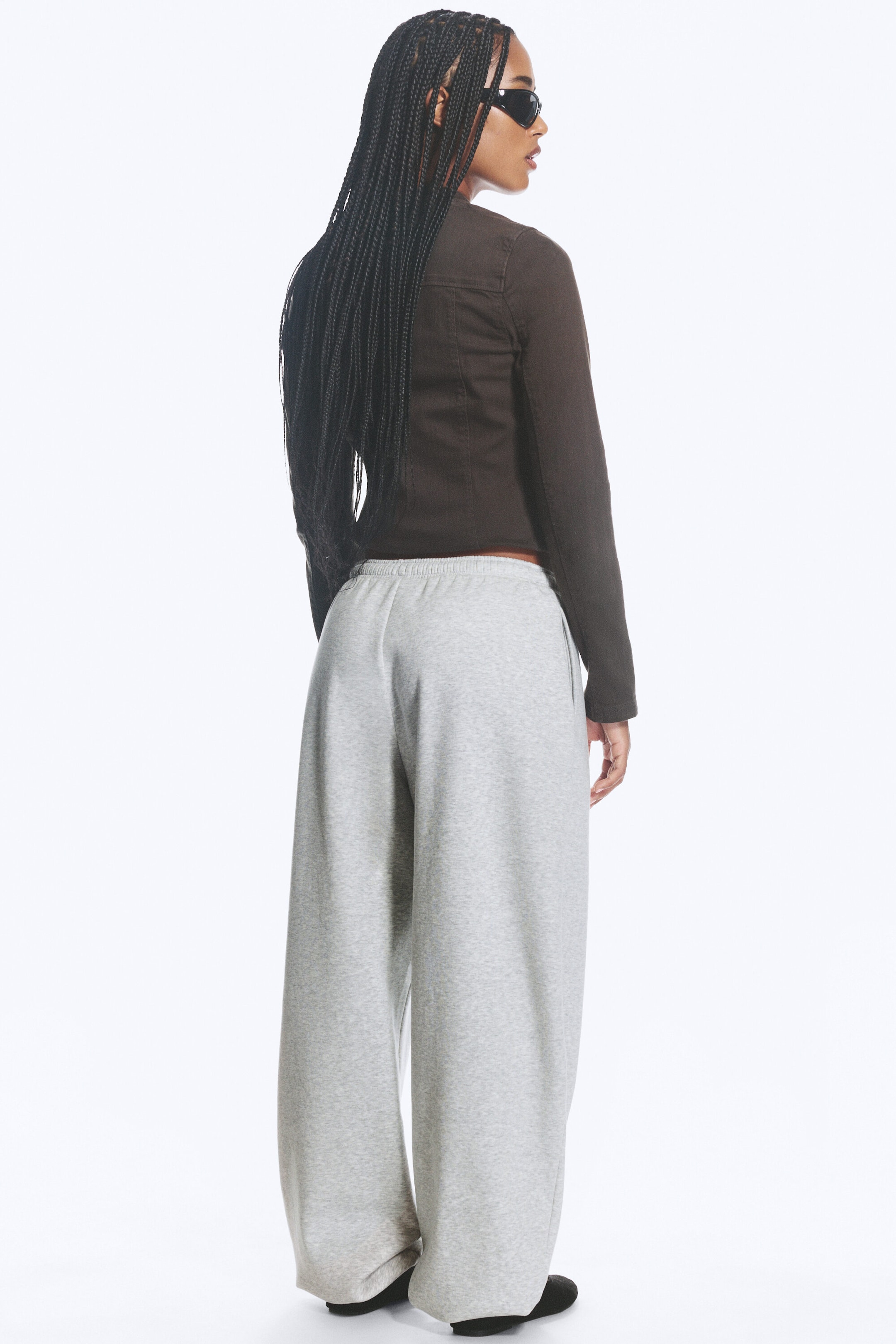 Ljus Gråmelerad - Standard sweatpants - 2