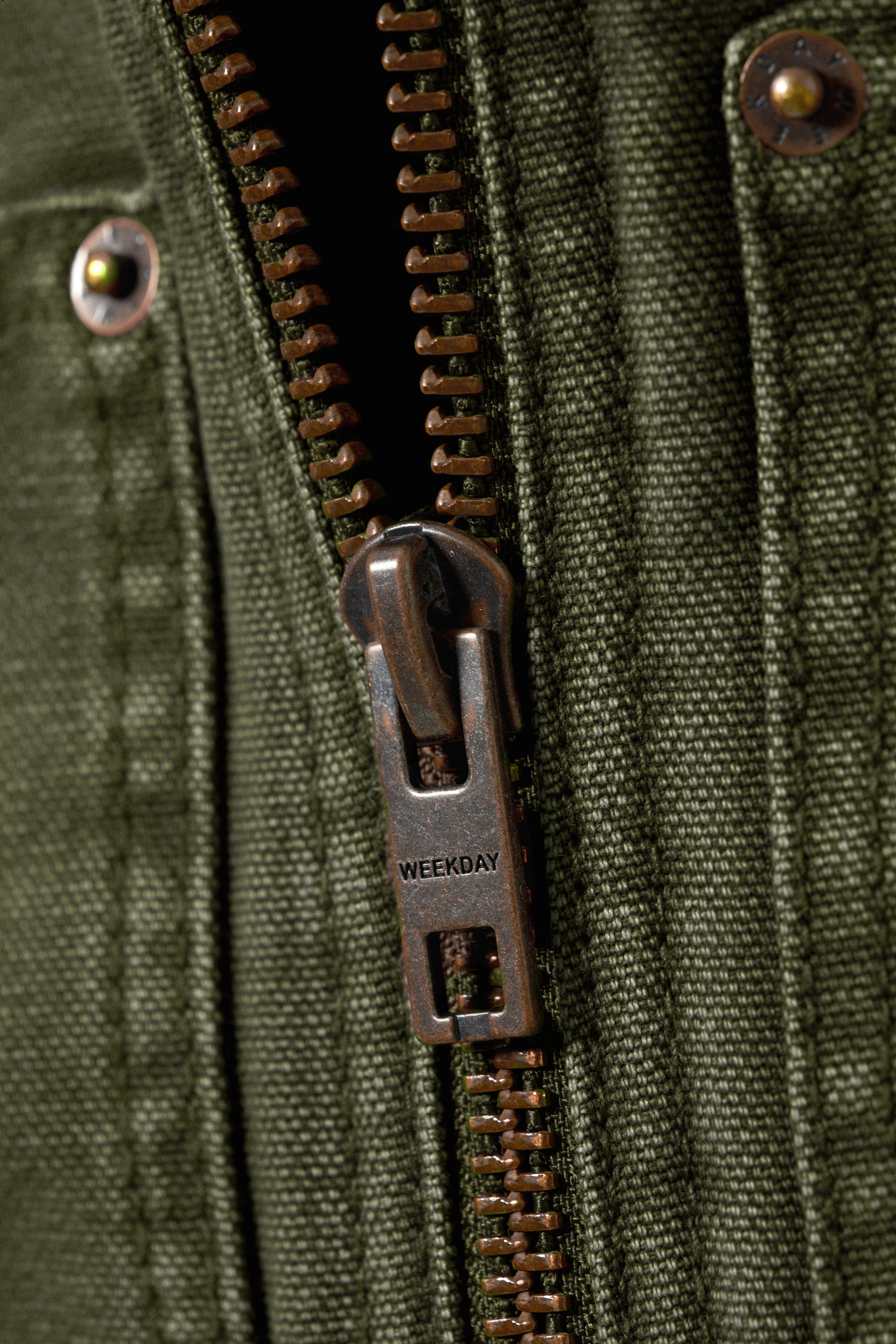 Dark Khaki Green - Relaxed Washed Utility Jacket - 6