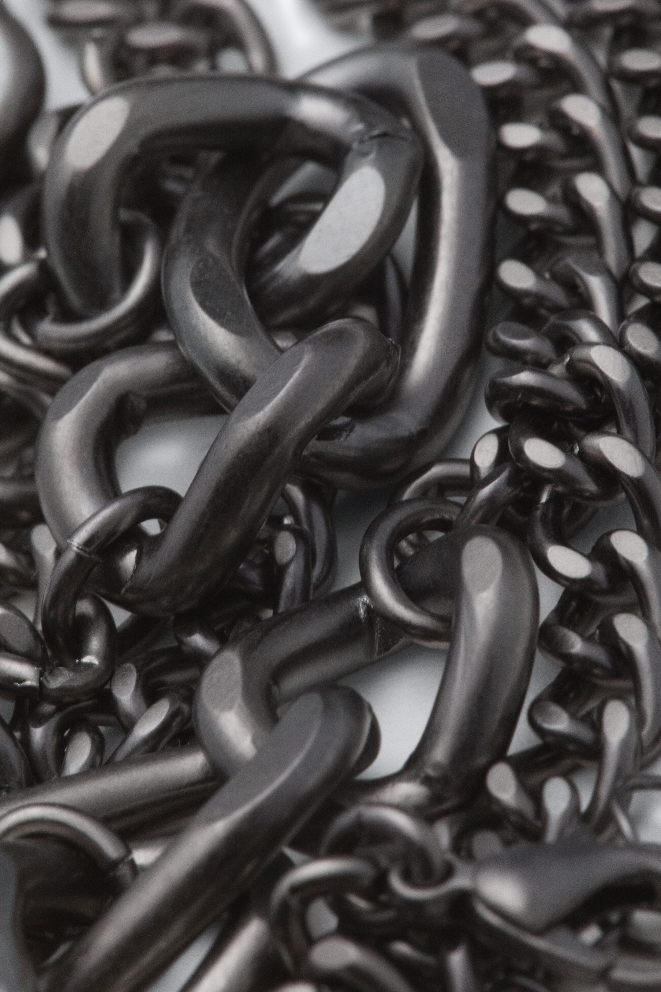 Dark Grey - Curb chain necklace - 3