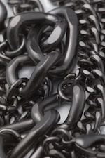 Dark Grey - Curb chain necklace - 3