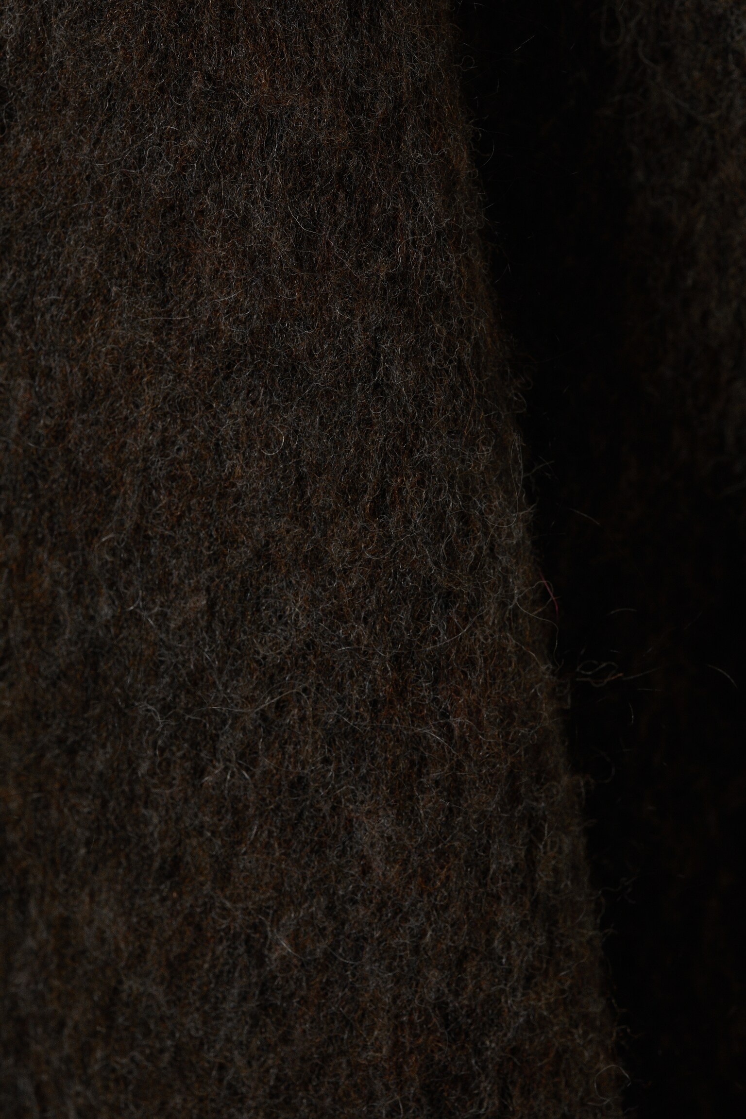 Oversized turtleneck i mohairmix - Mörk Brunmelerad/Mörkgråmelerad - 6