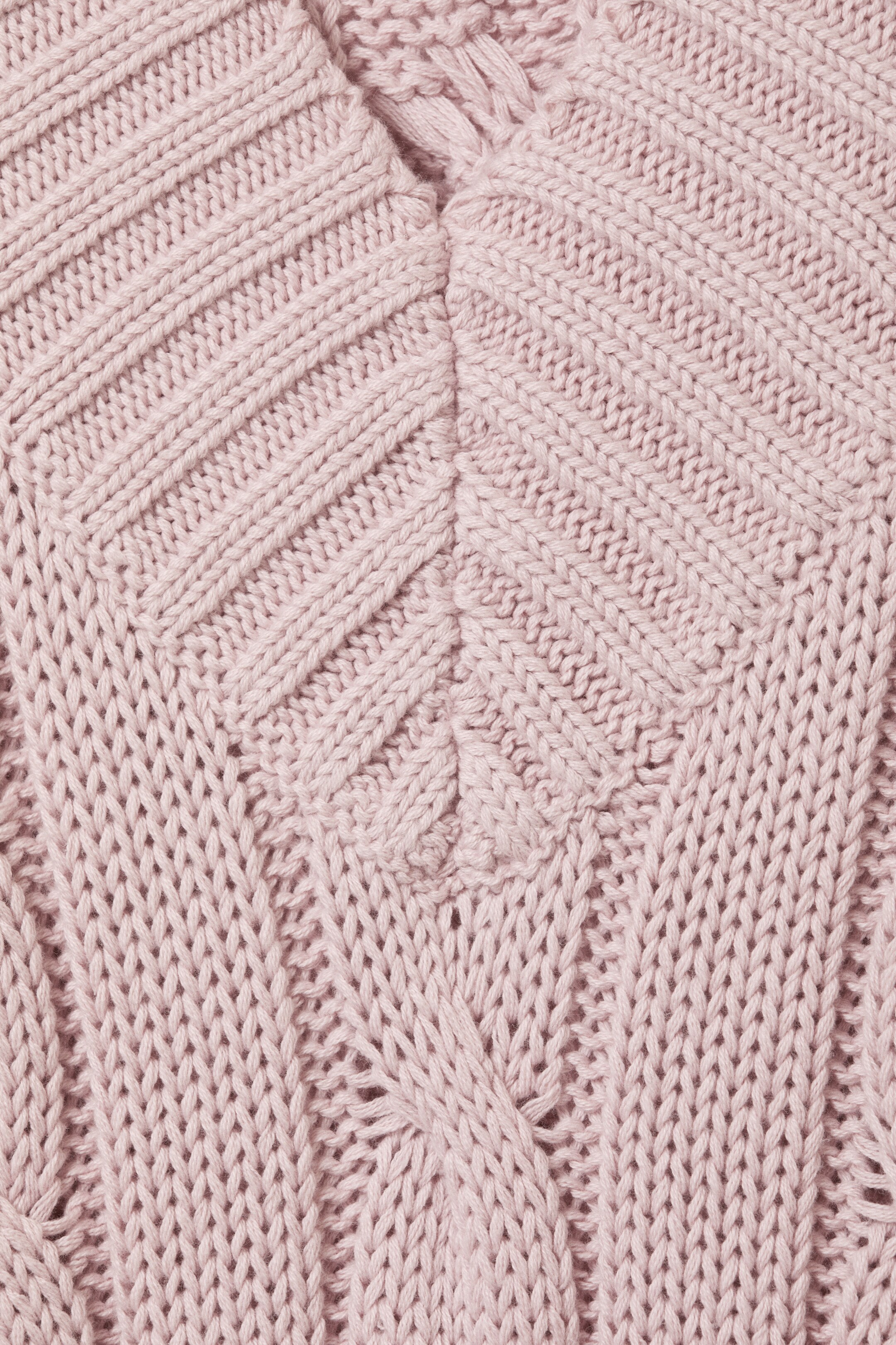 Agrandir l'image: Cable Knit V-Neck Sweater - Rose poudré - FEMME | H&M FR 6