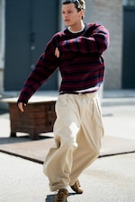 Dusty Beige - Barrel Pull-on Trousers - 0