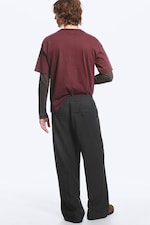 Black - Loose baggy pleated suit trousers - 3