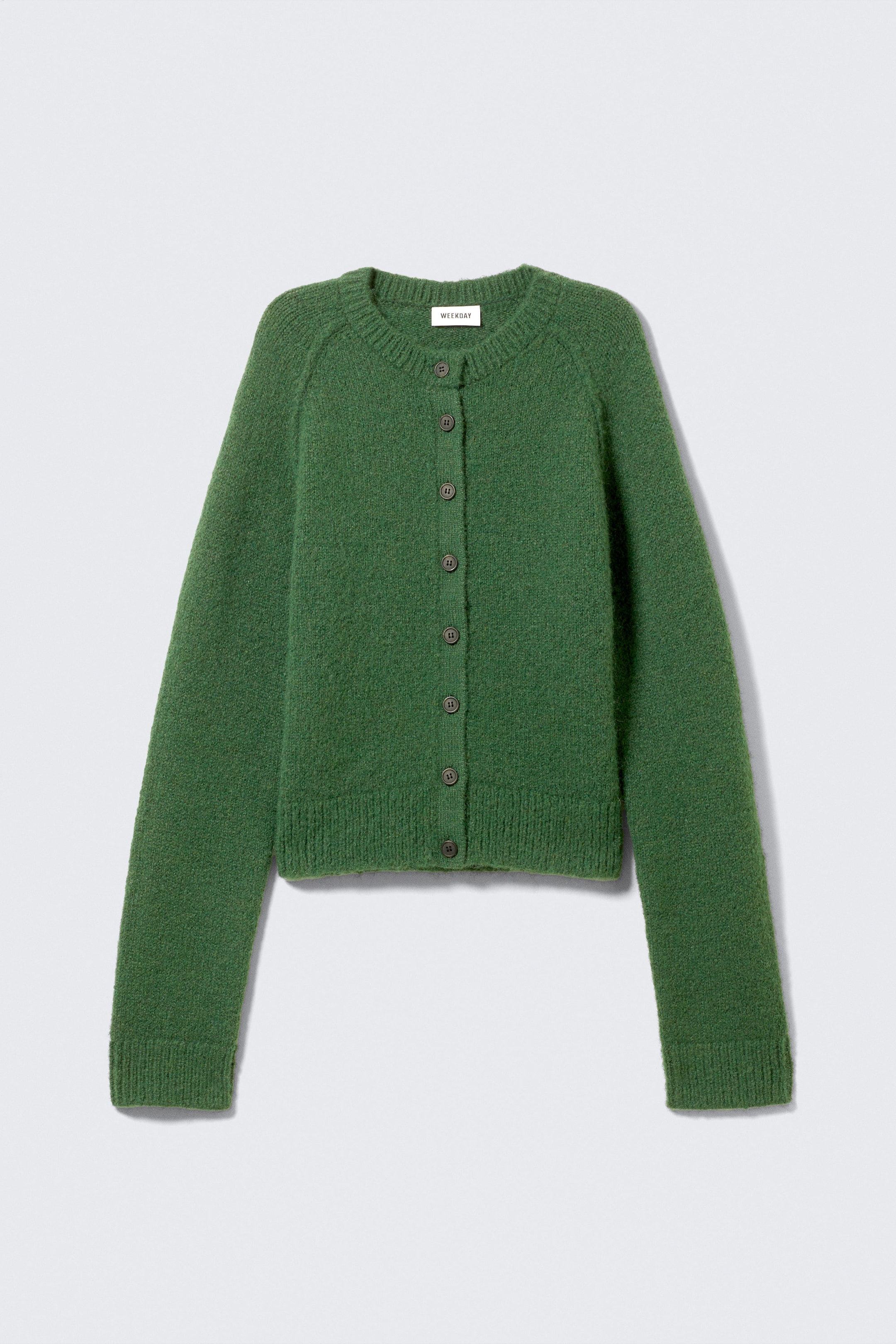 Dunkelgrün - Weicher Slim-Fit-Cardigan aus Wollmischung - 1