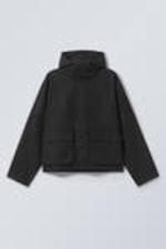 Black - Relaxed Fit Hooded Jacket - 3