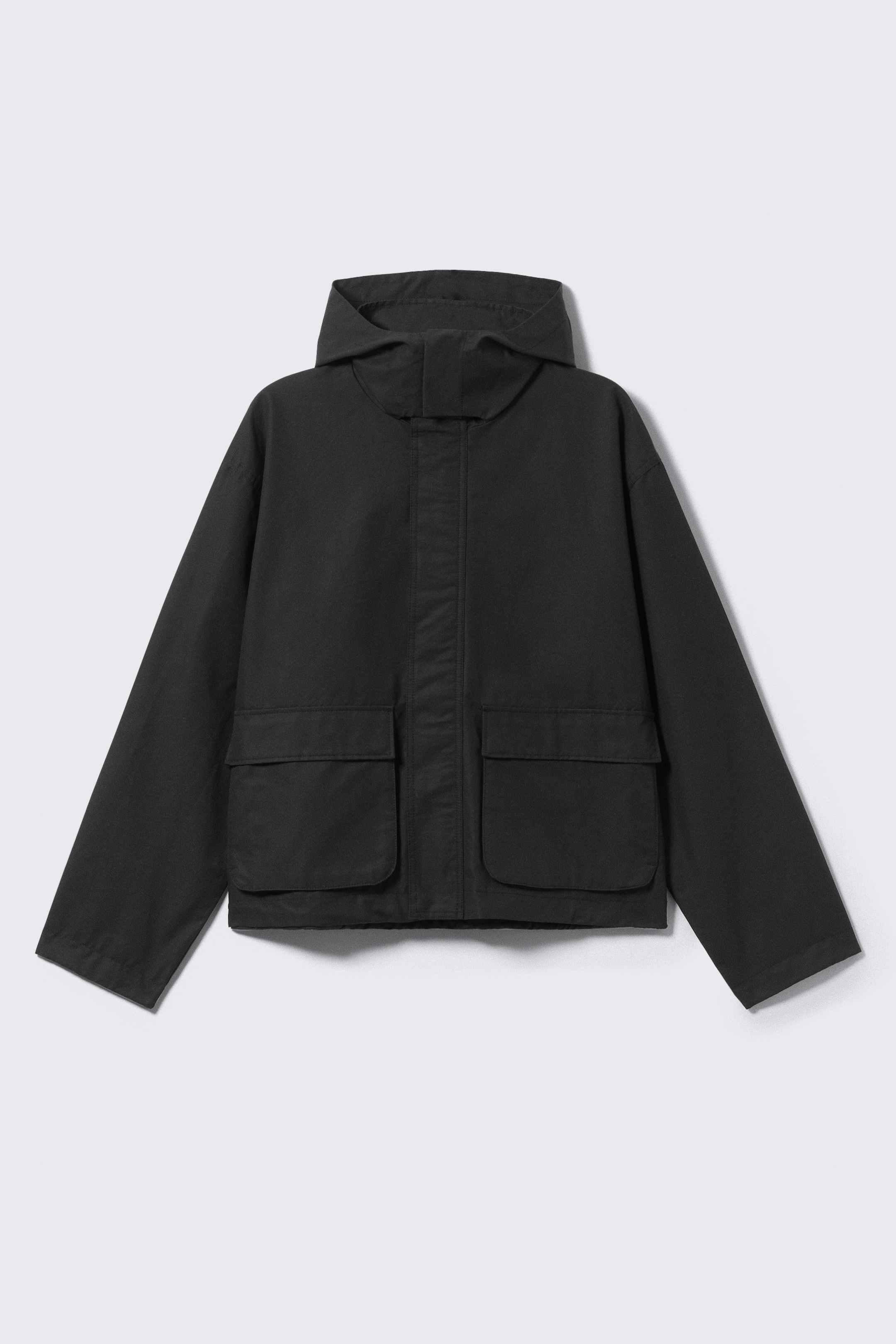 Black - Relaxed Fit Hooded Jacket - 4