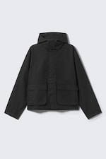 Black - Relaxed Fit Hooded Jacket - 4
