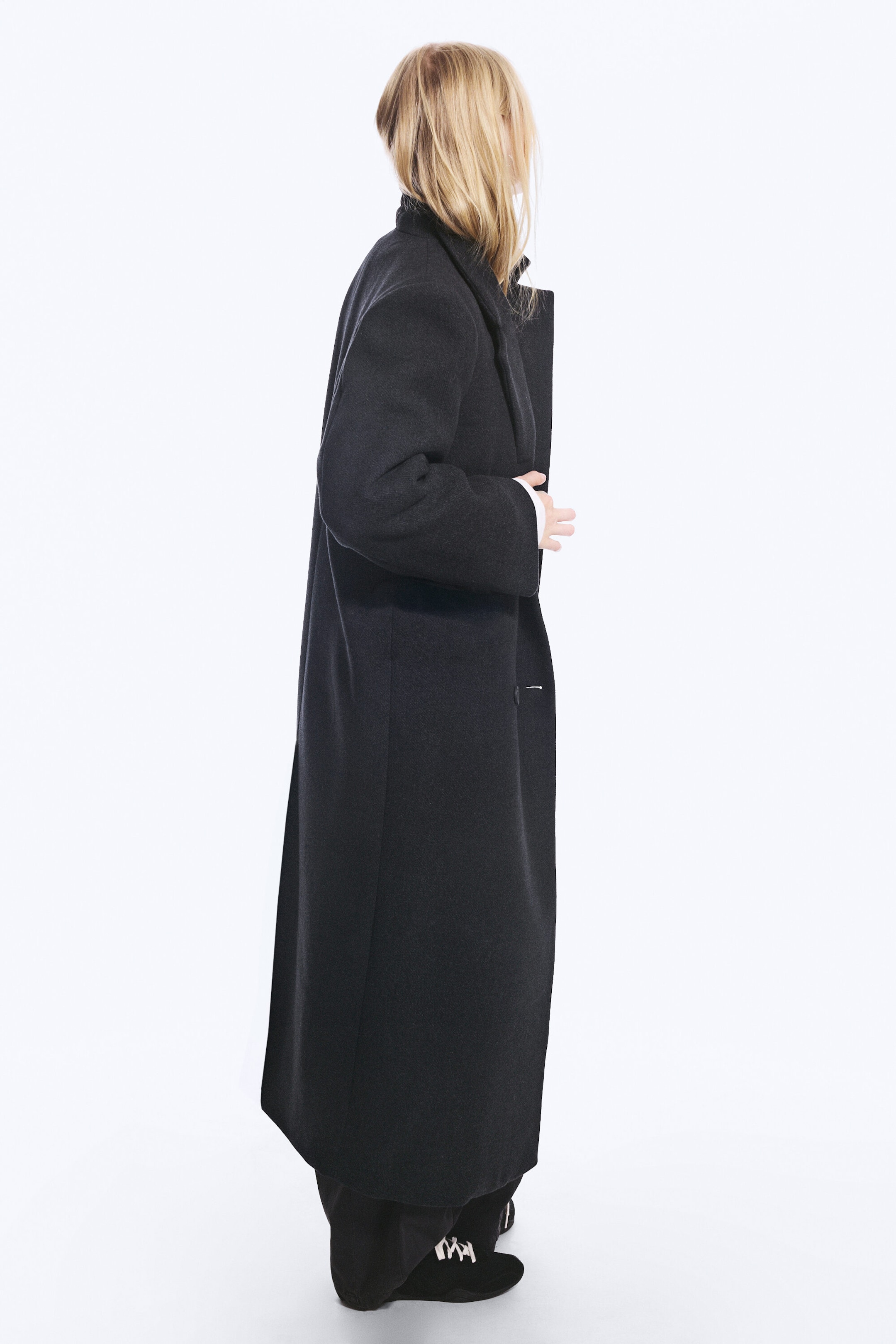 Dark Grey Melange - LOGAN DOUBLE-BREASTED WOOL-BLEND COAT - 6