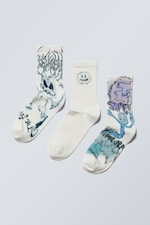 Mix graphique - Lot de 3 paires de chaussettes de sport graphiques - 1