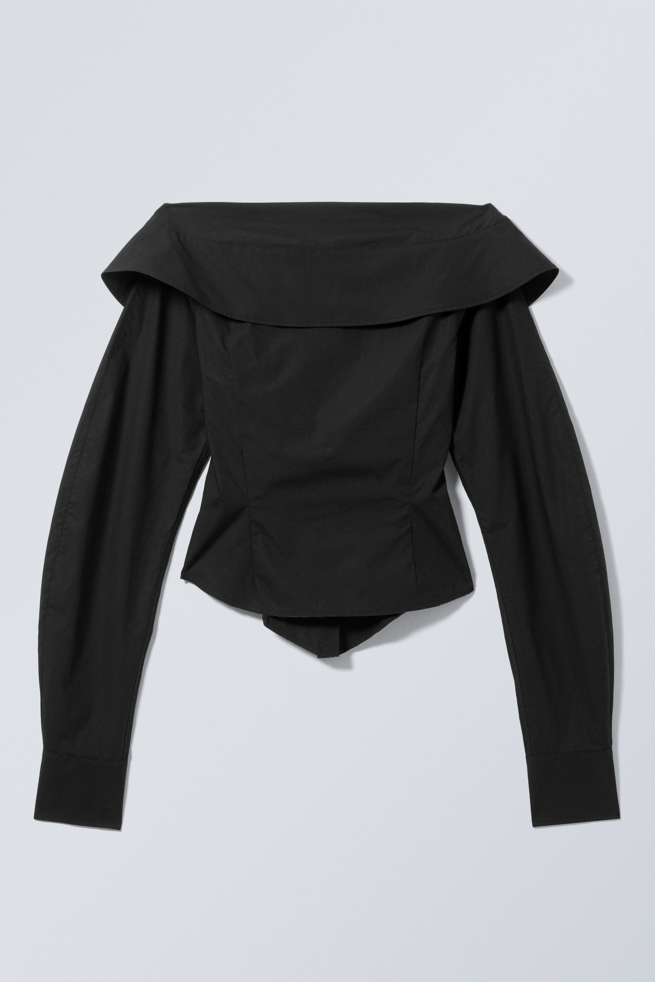 Black - Back-to-front Sculptural Shirt - 4