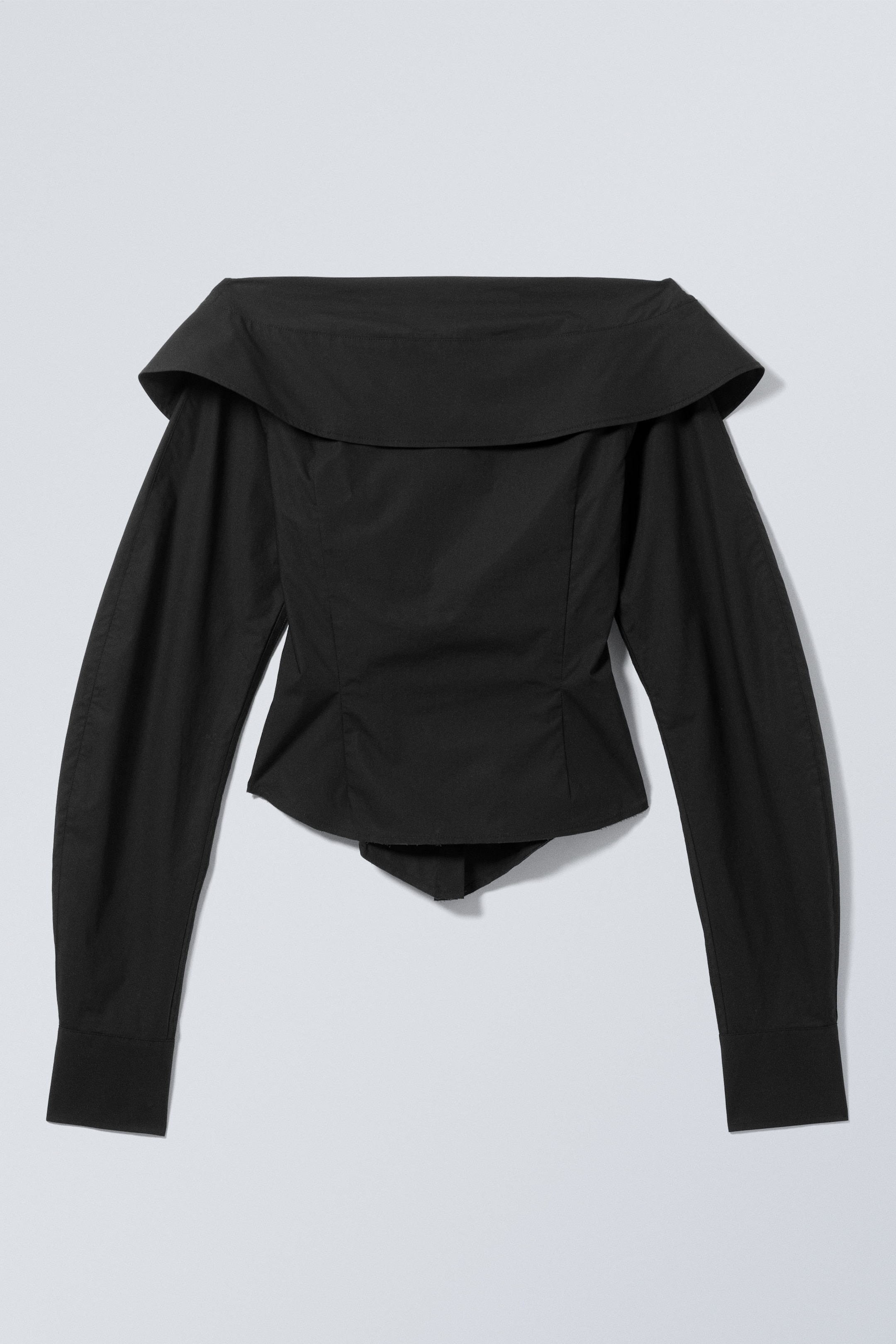 Black - Back-to-front Sculptural Shirt - 1
