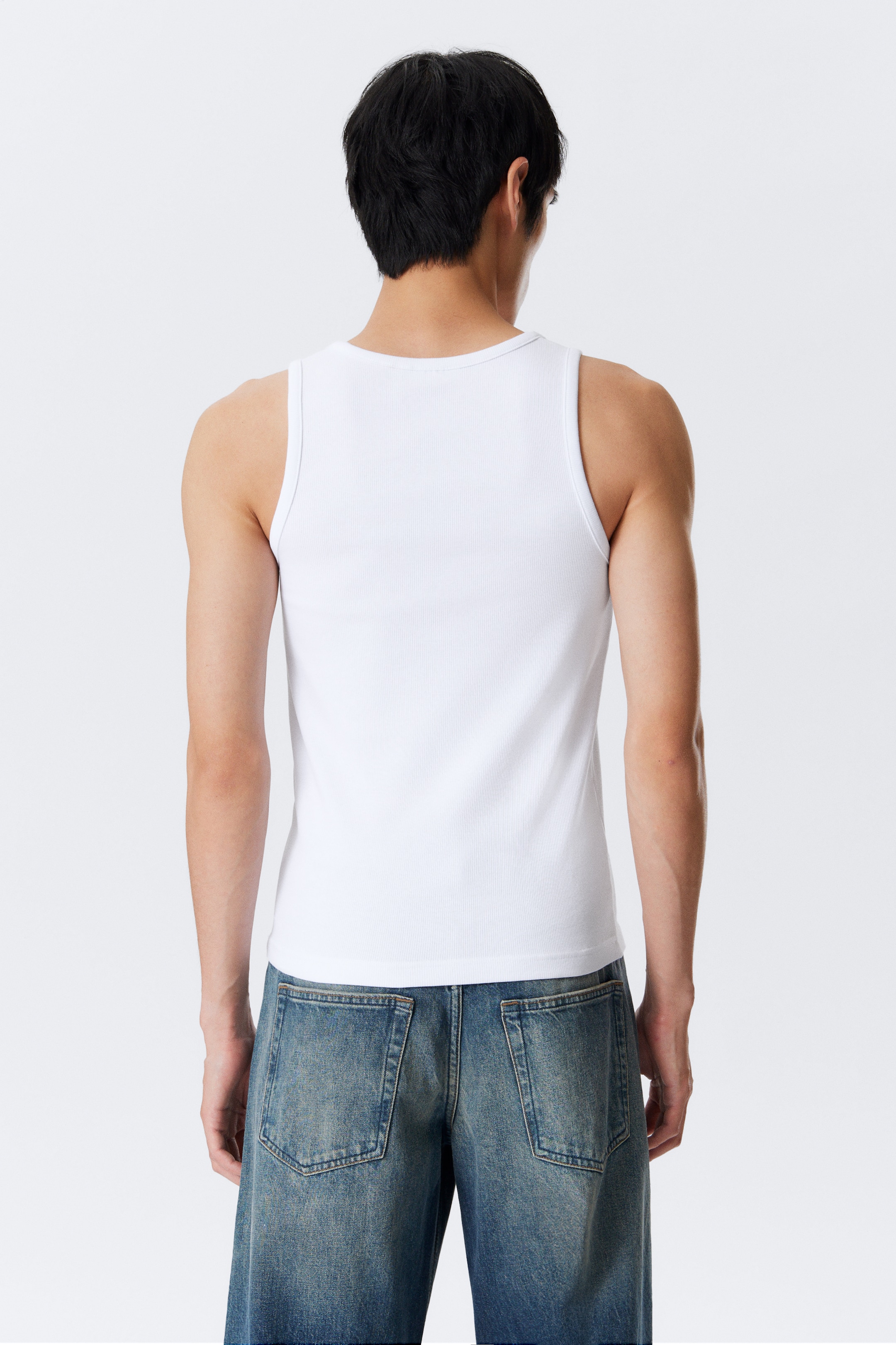 Visa större bild: Standard tanktop - Vit - HERR | H&M SE 3
