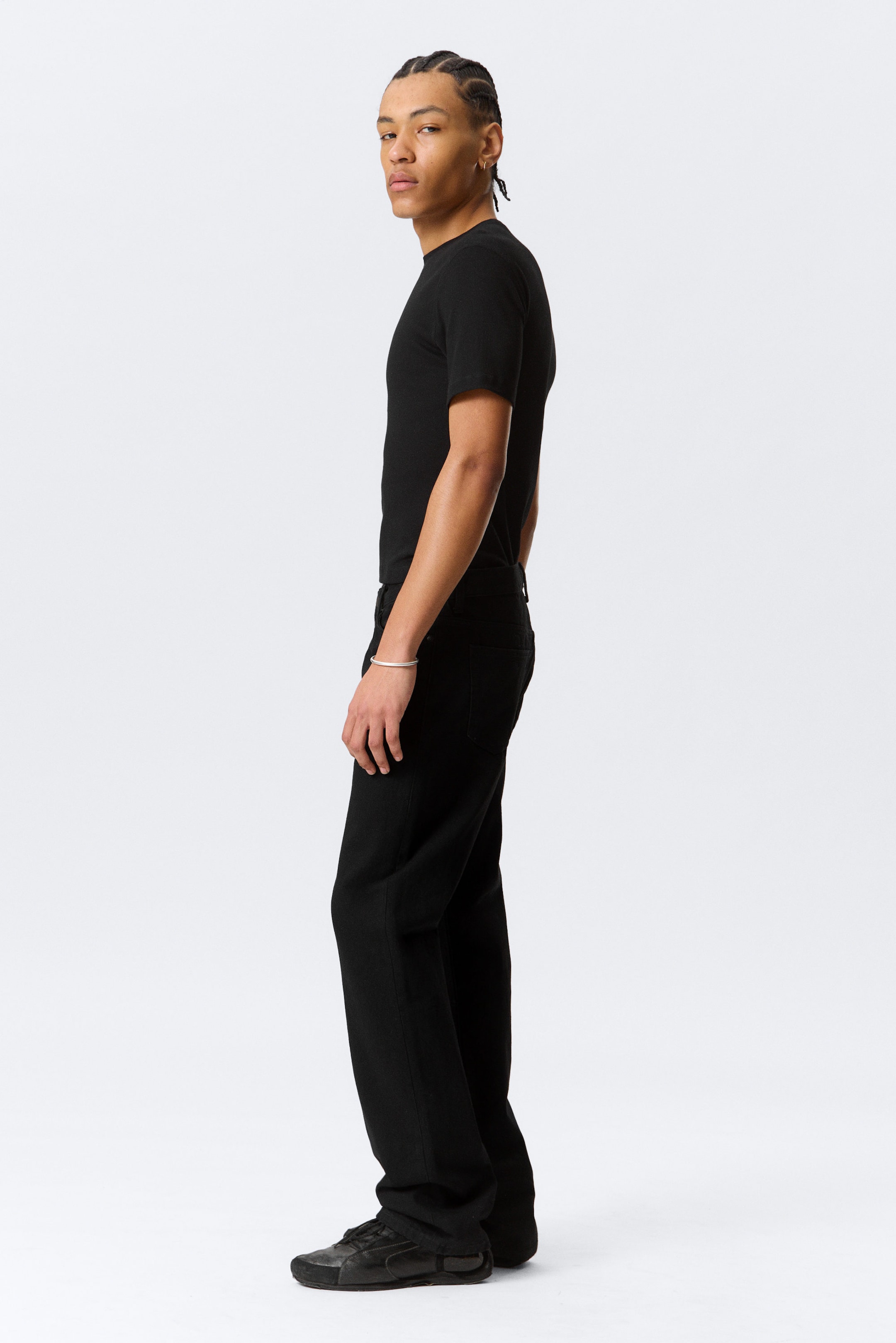 Black Rinse - Schwarz - Meteor Low Rise Relaxed Straight Leg Jeans - 2