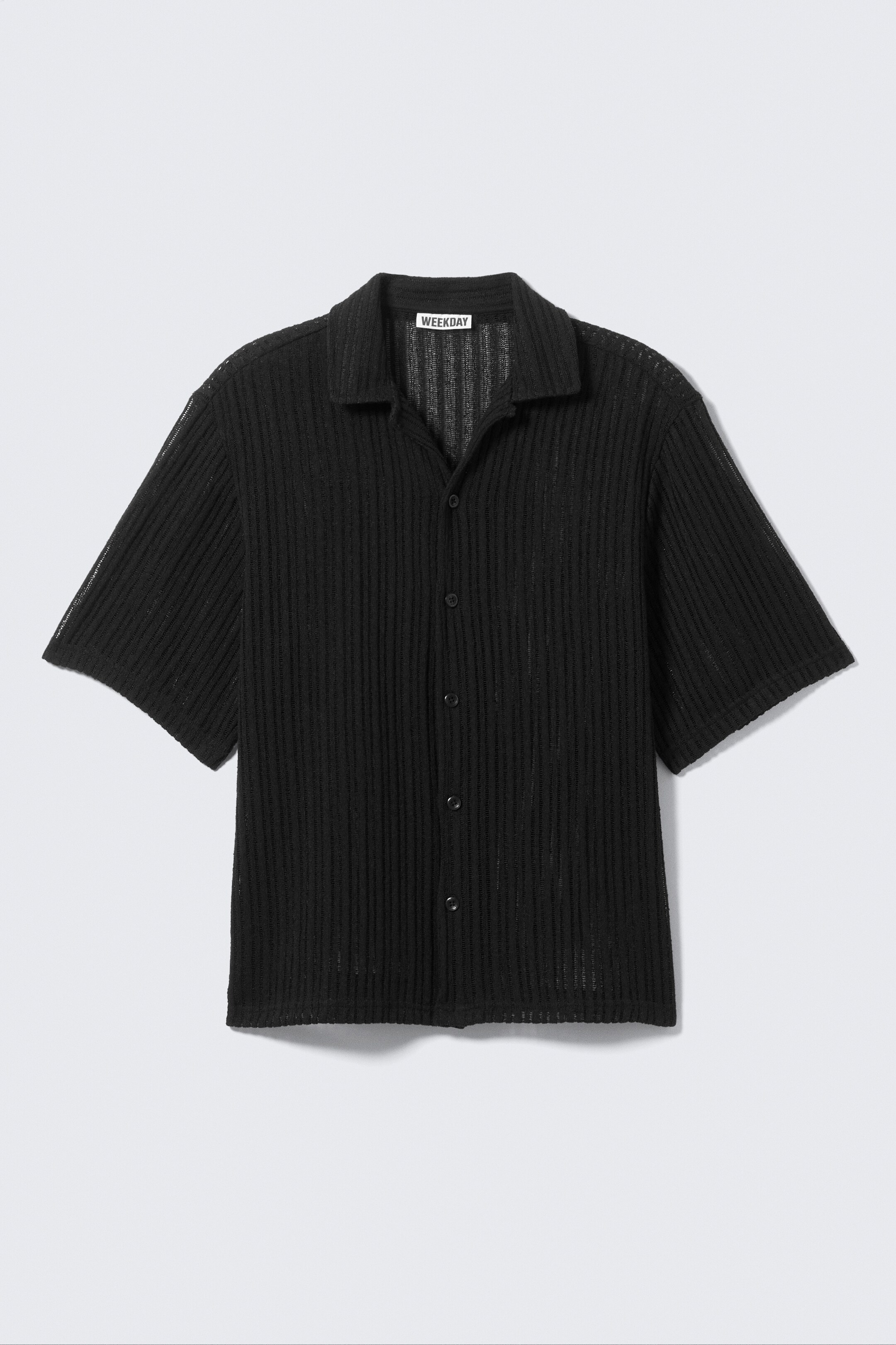 Ver imagem maior: Camisa estilo resort de manga curta texturizada - Preto - HOMEM | H&M PT 5