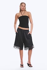 Black - Halterneck Bandeau Top - 1