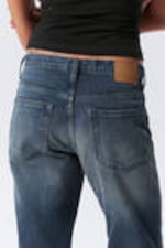 Deep Cyan - Medium Blue - Moon Mid Rise Regular Bootcut Leg Jeans - 3