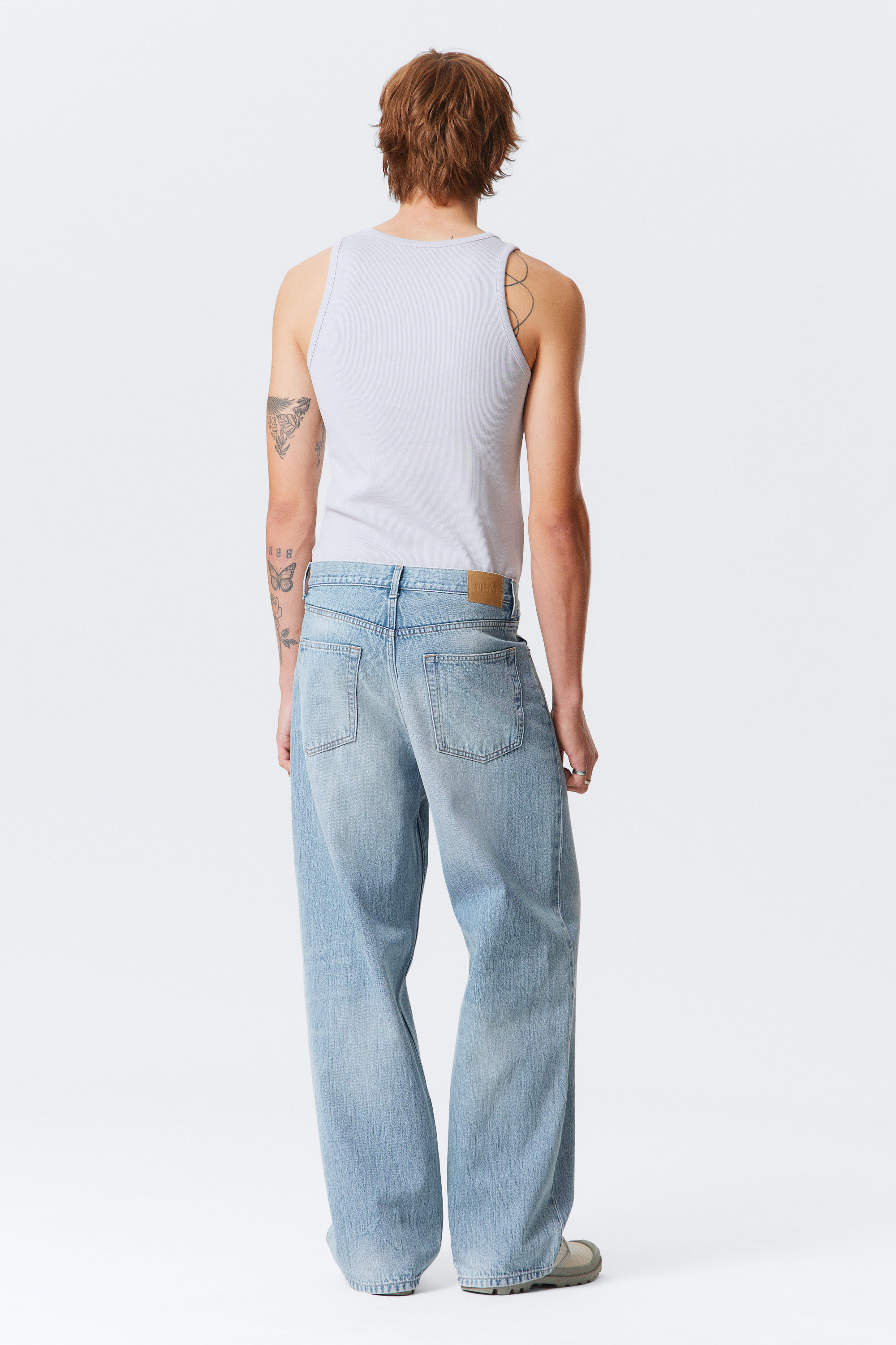 Blue Stream - Mittelblau - Astro Loose Baggy Leg Jeans - 20