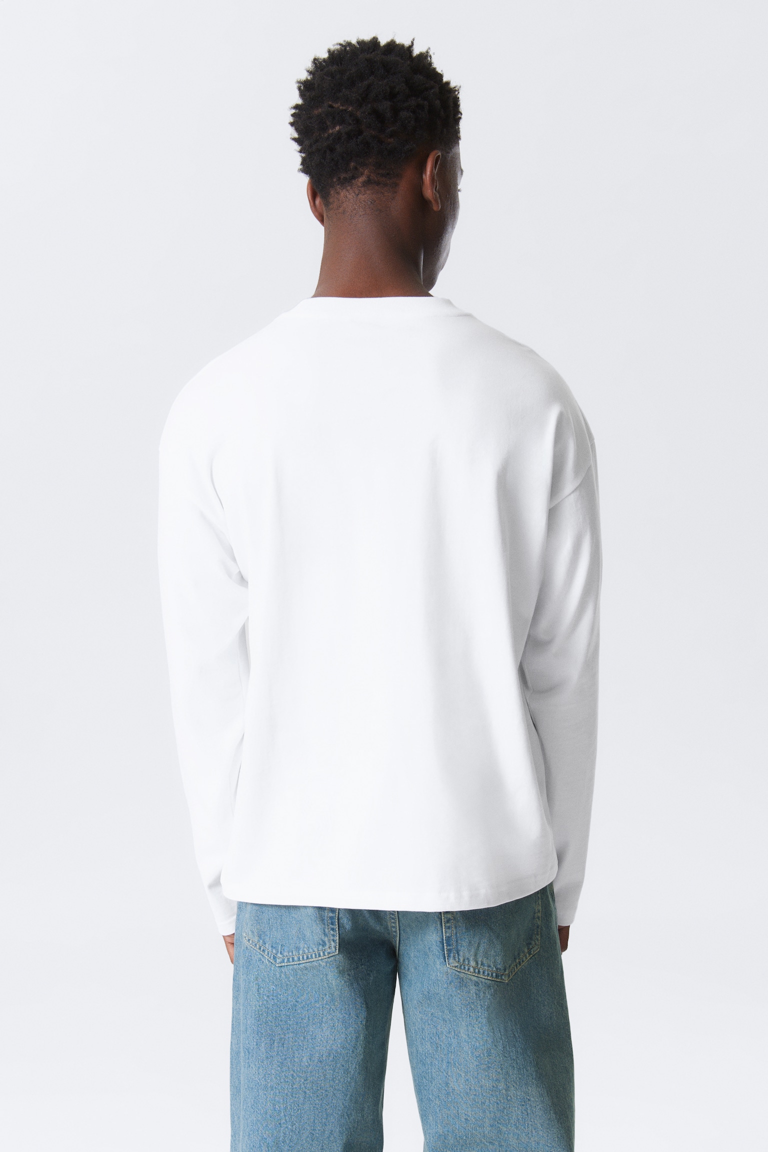 Great Boxy Long Sleeve T-shirt - White/Dark Brown/Black/Light Grey Melange/Burgundy - 5