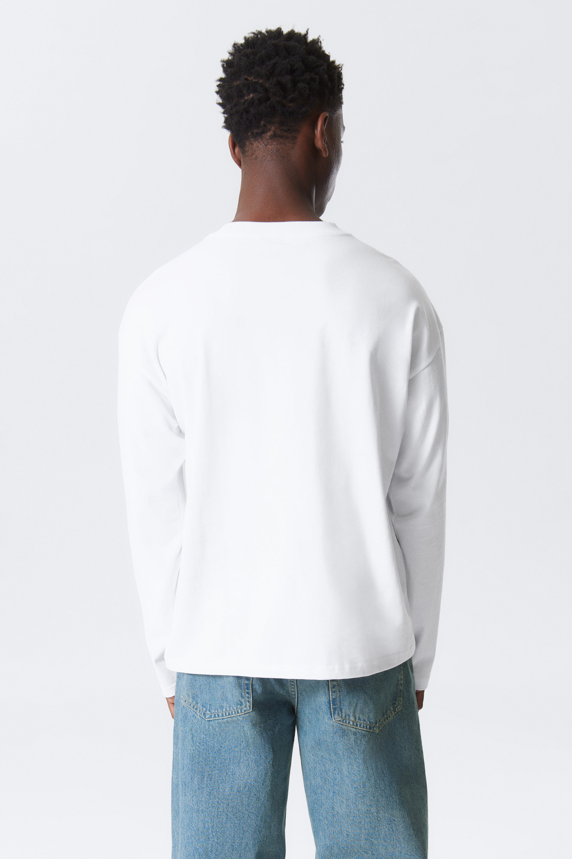Weiß - Tolles Longsleeve in Boxy-Passform - 2
