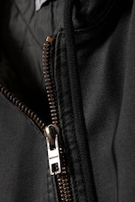 Verwaschenes Schwarz - Lässige Bomberjacke mit Kapuze - 5