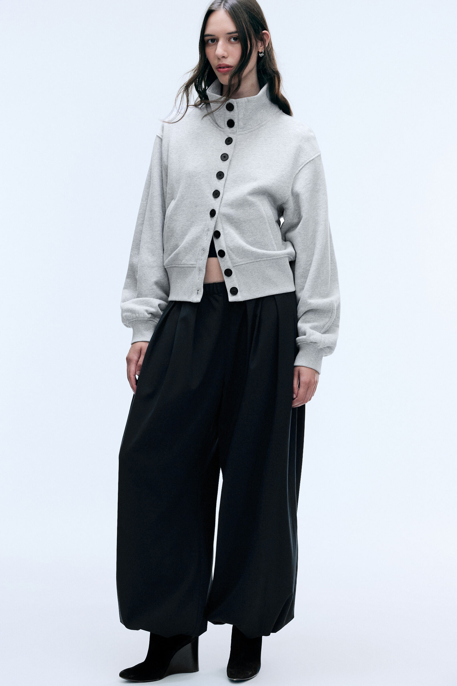 Jersey button up jacket