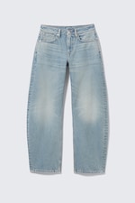 Seventeen Blue - Medium Blue - Abell Mid Rise Regular Barrel Leg Jeans - 0