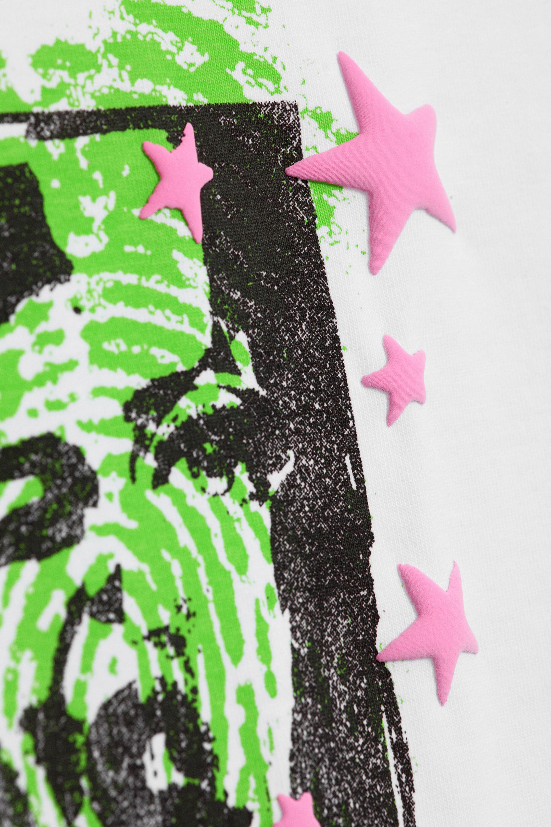 Weiß - Face Off - Bedrucktes kastiges T-Shirt - 4