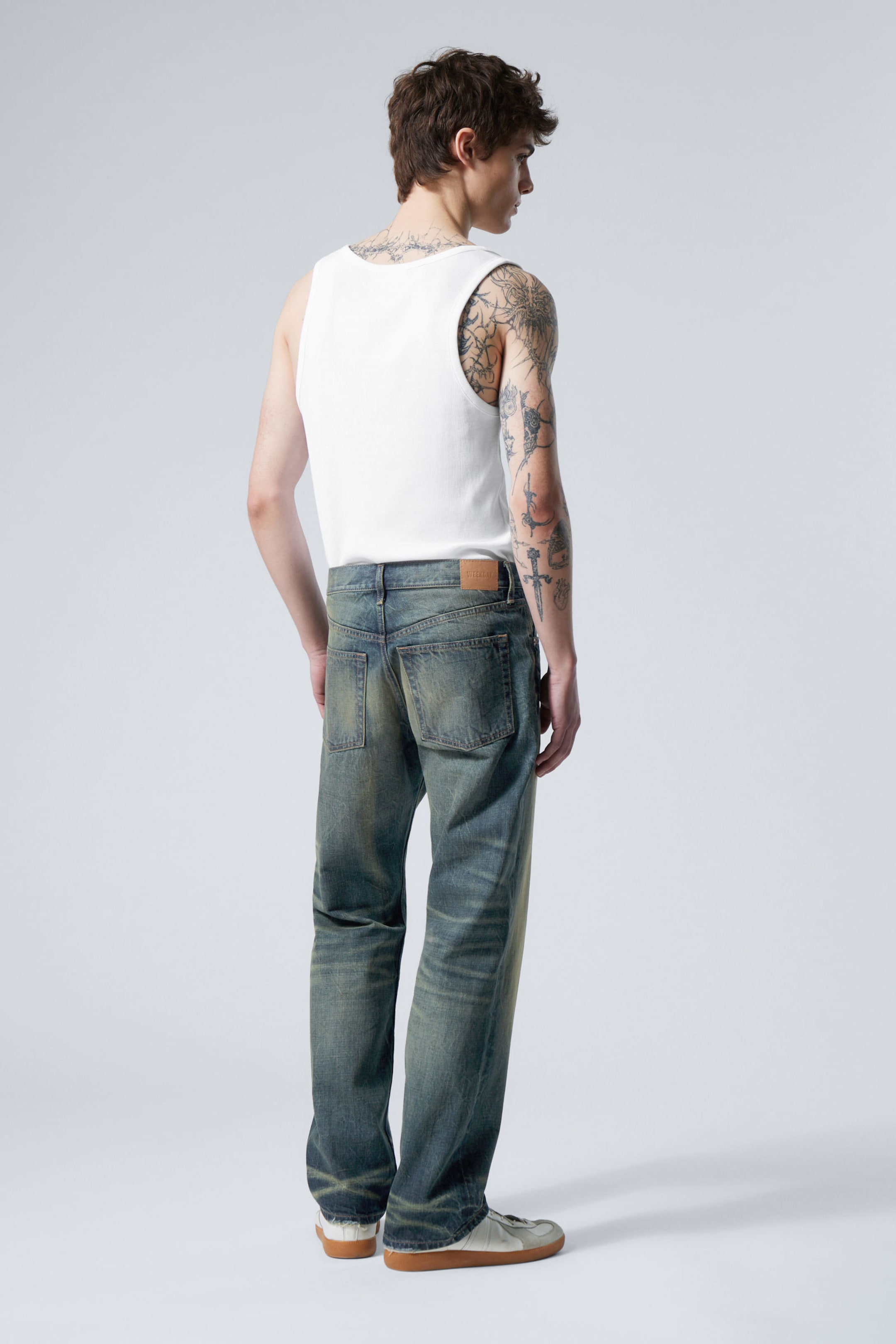 Carson Blue - Mittelblau - Orbit Mid Waist Regular Straight Leg Jeans - 8