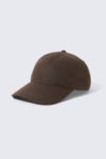 Marron foncé - Casquette en coton ciré - 1
