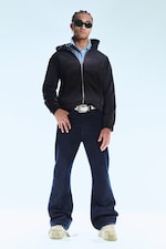 Blue Rinse - Dark Blue - Boo Bootleg Low Rise Regular Bootcut Jeans - 0