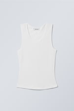 Vit - Slätt figursytt linne - 0