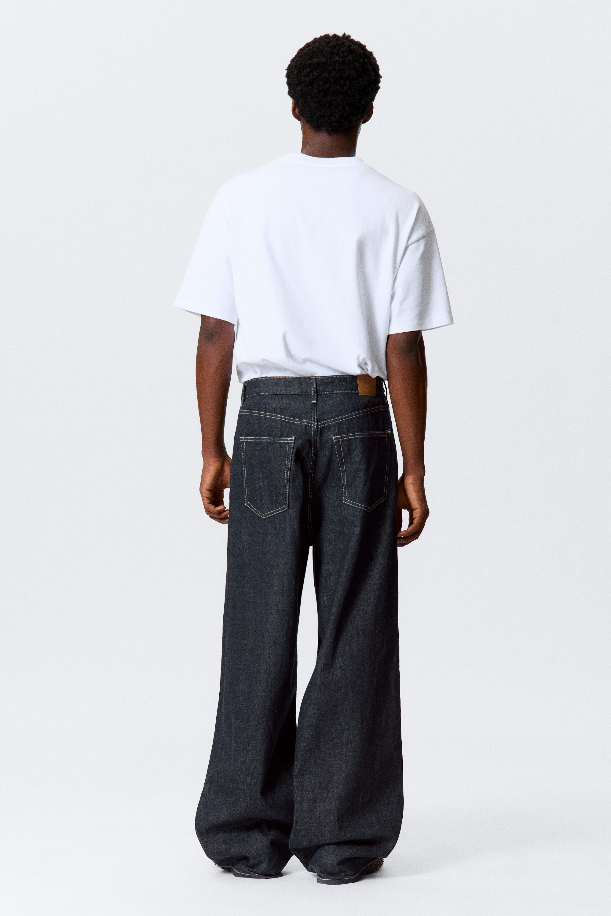 Blue Rinse - Mörkblå - Astro Loose Baggy Leg Jeans - 9