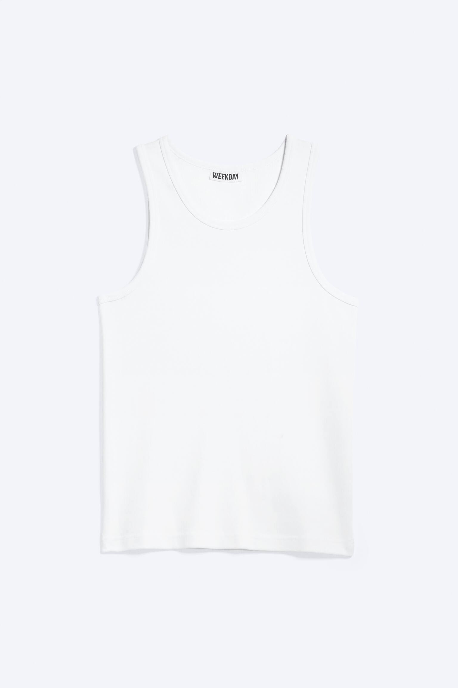 Klassieke geribde tanktop-Wit - 2