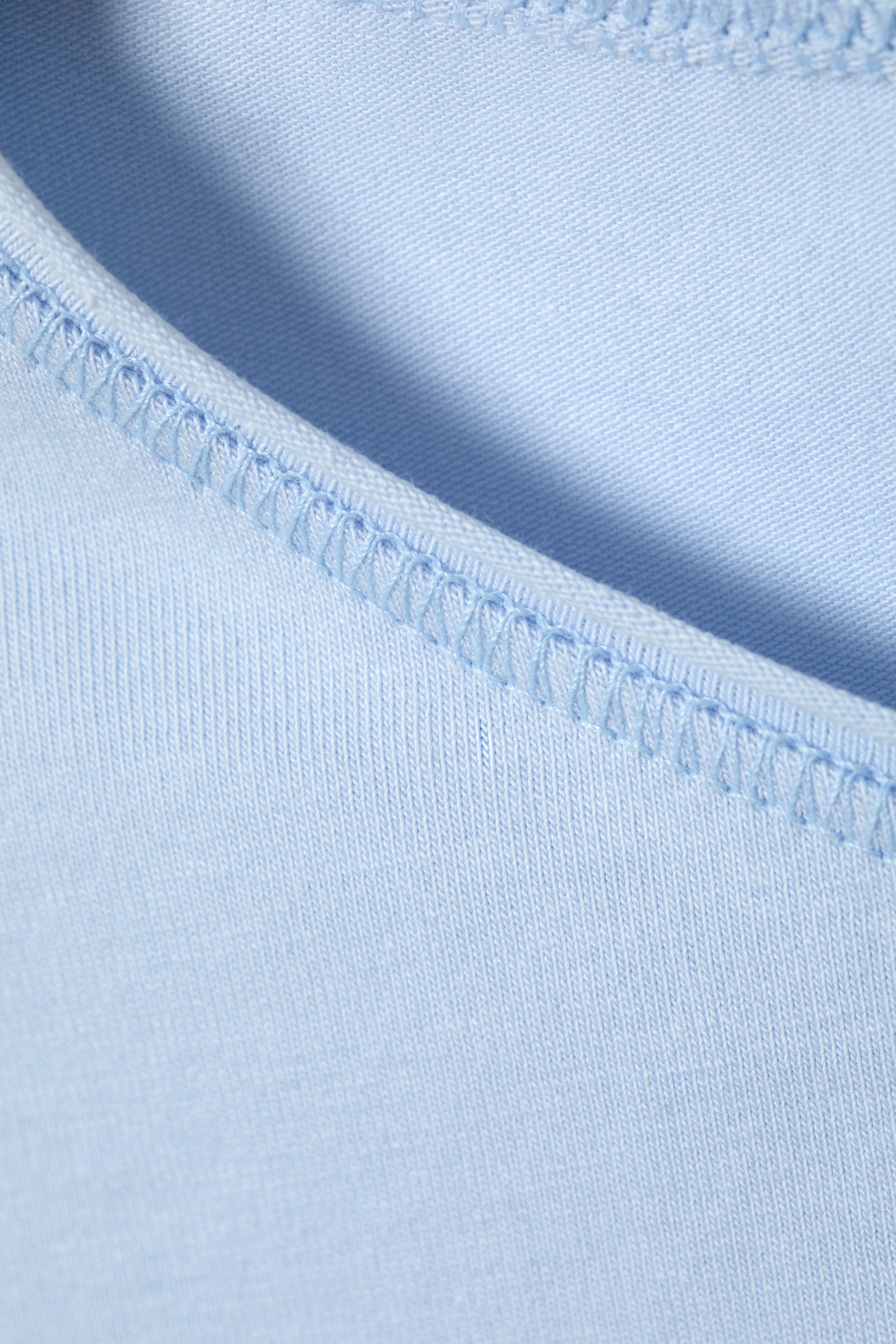 Ljusblå - Fitted Three-Quarter Sleeve Top - 4